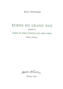 Échos du grand âge [édition bilingue]